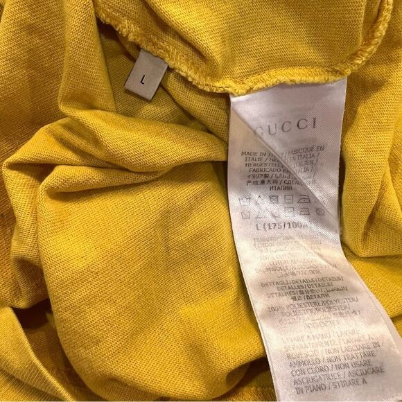 Gucci Yellow Graphic Men's Unisex Top - Picture 7 of 7